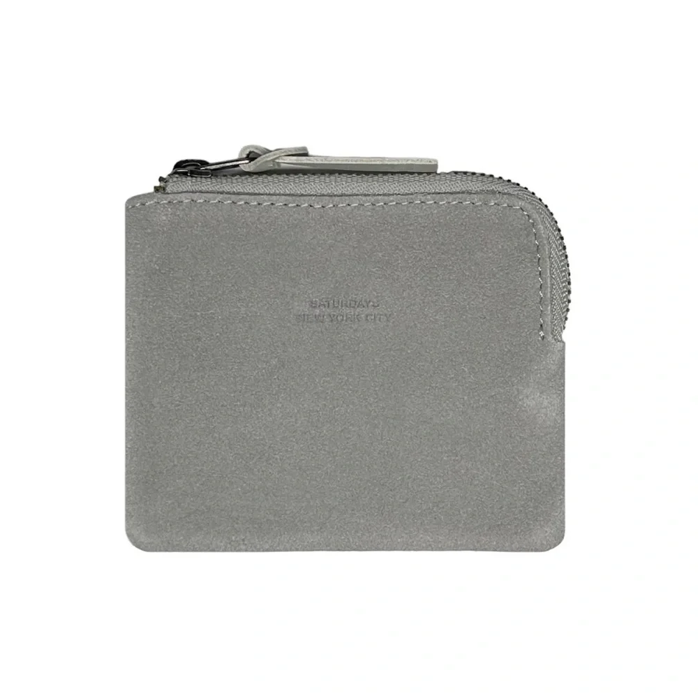 Saturdays Nyc Men's Cash Half Zip Suede Wallet